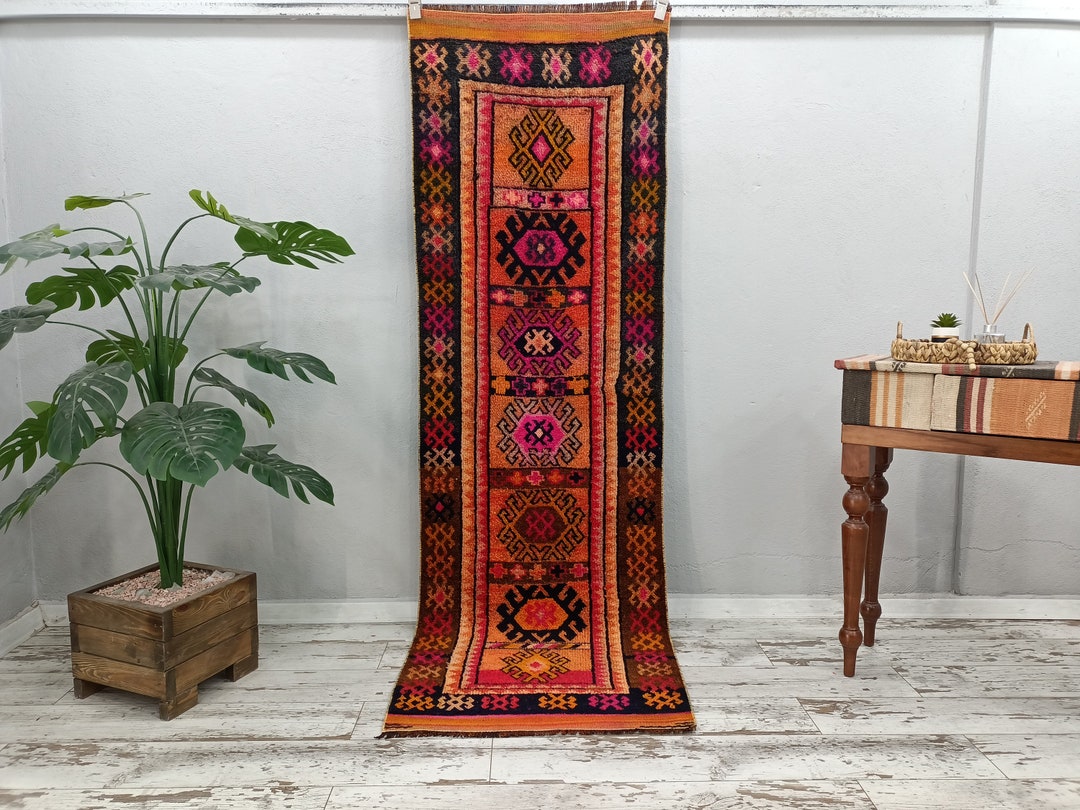 Turkish Runner Rug, Ethnic Rug, Entry Rug, Hallway Rug, Kitchen Rug ...