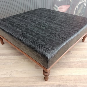 Leather coffee table, Cockatail table, Center table, Ottoman table, Retro tea table, Nesting table, Accent table, Short table, 36x36