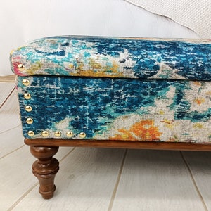 Ottoman Bench, Storage Bench, Bedroom Bench, Storage Side Table, Altar Table, Handmade Furniture, Boho Stool, Piano Bench, ST- 164