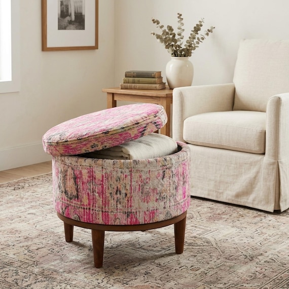 Storage space, Dressing table stool, Piano bench, Storage pouf, Ottoman bench, Sitting bench, Vanity stool, Make up stool, Footstool, FS66-2