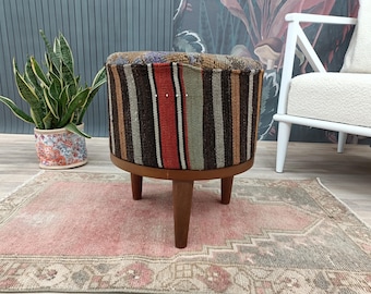 Dressing table stool, Multipurpose stool, Porch stool, Footstool ottoman, Kilim bench, Living room bench, Mudroom bench, Shoe bench, FS 1092