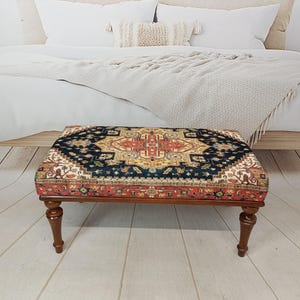 Farmhouse bench, Vanity chair, Dressing bench, Upholstered bench, Bedroom bench, Dining bench, Ottoman bench, Side table, BENCH 1028 image 3