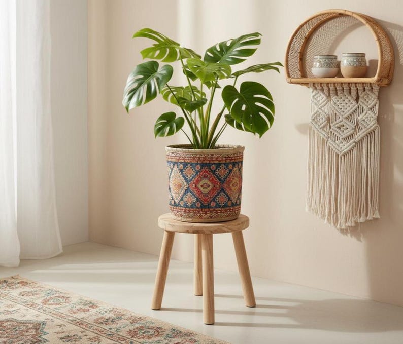 basket planter, planter pack, big planter, basket for plants pot, blanket basket, bathroom organizer, plant holder, planter bag, PTB 63-2