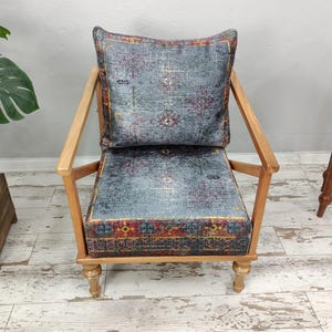 Desk chair, Retro armchair, Accent chair, Kitchen chair, Relaxing chair, Handmade armchair, Gray sofa, Farmhouse chair, SOFA 107 Natural
