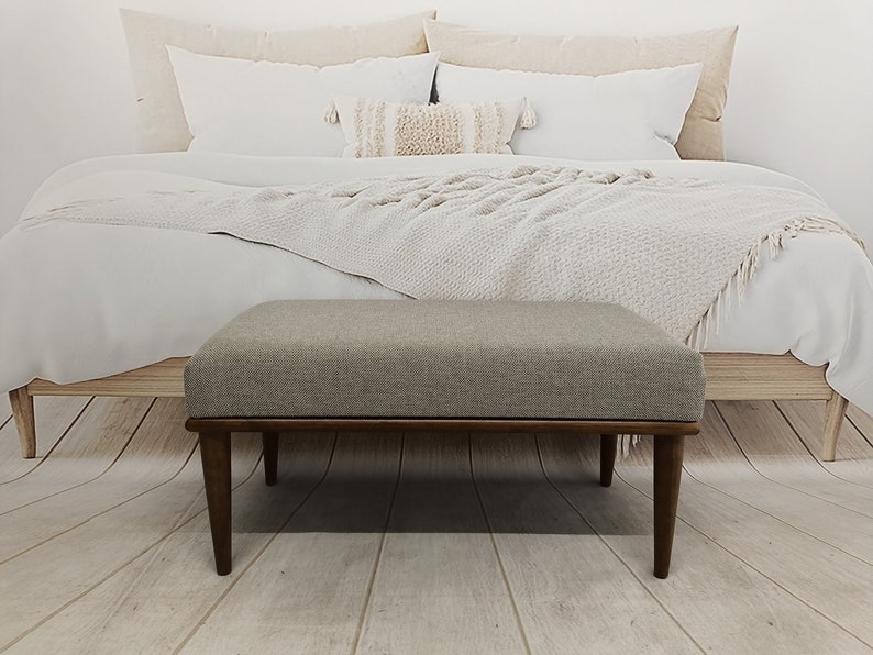 Bench for bedroom, High quality bench, Neutral bench, Uphosltered bench, Window bench, Hallway bench, Yoga bench, Footrest bench,