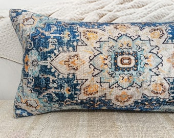 Lumbar Pillow Pillow With Flowers Blue Pillow Cover Throw Decor Pillow Authentic Pillow Mini Pillow Sham Beeding Pillow PT 869 Etsy
