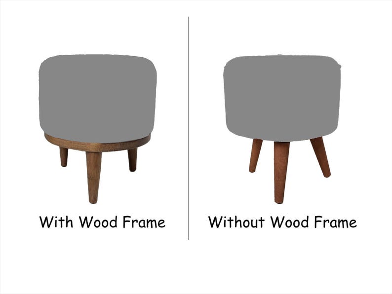Pouf ottoman, Storage solution,  Vanity table bench, Barrel stool, Round bench, Upholstered bench, Storage bench, Shoe bench, FS 58-2