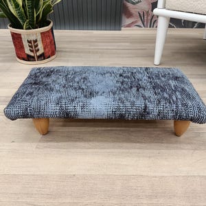 Blue rug stool, Ramp step stool, Footrest stool, Ottoman for rocking stool, Versatile stool, Vanity stool, Mudroom step stool, BSV 158