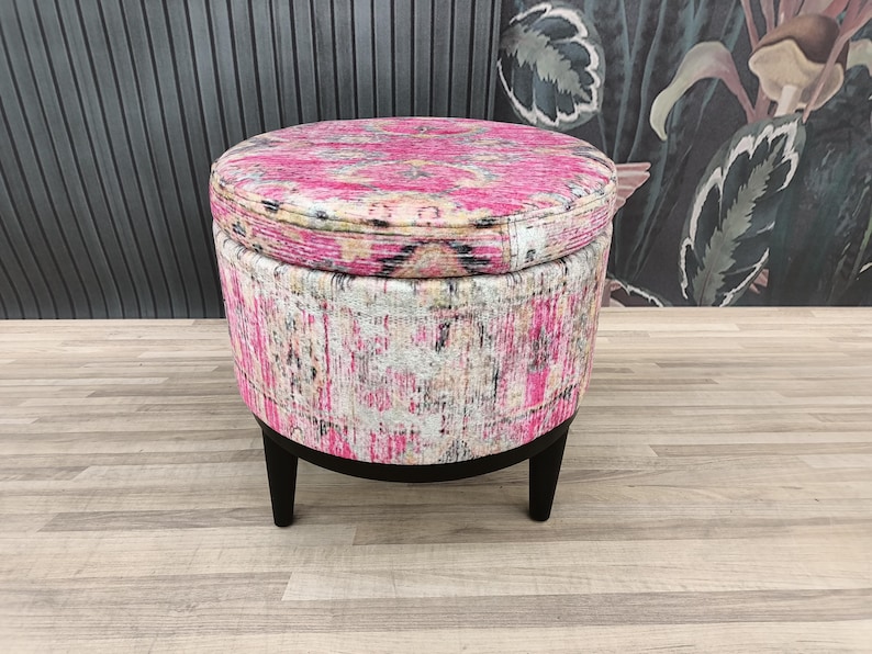 Storage space, Dressing table stool, Piano bench, Storage pouf, Ottoman bench, Sitting bench, Vanity stool, Make up stool, Footstool, FS66-2