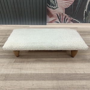 Bed step stool, Hemp kilim stool, Bathroom stool, Recliner stool, Pouf with legs, Sink stool, Ottoman for sofa, Under desk stool, BSV 37