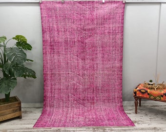 Alfombra turca, alfombra hecha a mano, alfombra antigua, alfombra Oushak, alfombra vintage, alfombra para sala de estar, alfombra para dormitorio, alfombra de lana, 4,9 x 8,3 pies, VT 1611
