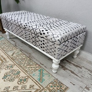 handmade ottoman bench, upholstered bench, bedroom bench, storage ottoman, living room bench, hallway storage, shoe storage, ST- 1013