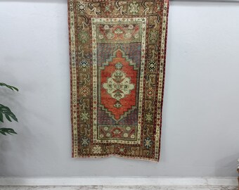 ハンドメイドのモロッコウールラグ - ボヘミアンヴィンテージカラー