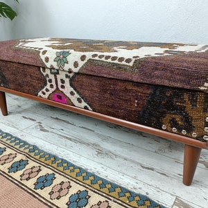 Storage Coffee Table, Dresser Table, Upholstered Ottoman, Vintage Footstool, Long Seat, Storage Chest, Bedroom Bench, Soft Top, ST- 238