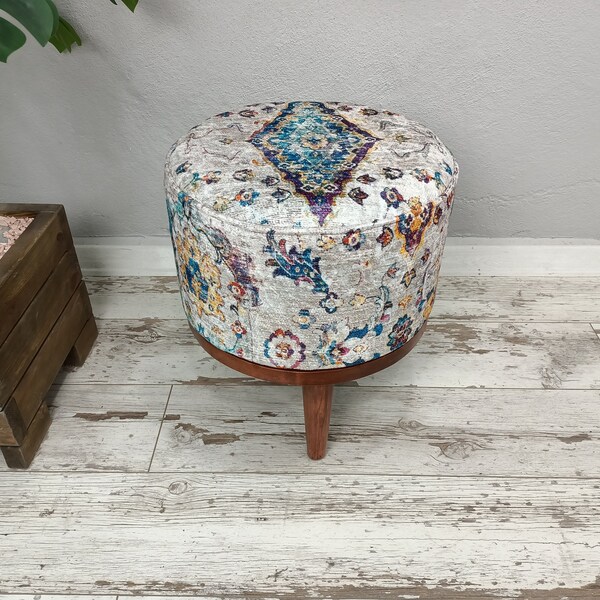 Upholstered Stool Etsy