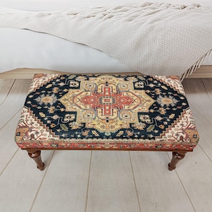 Farmhouse bench, Vanity chair, Dressing bench, Upholstered bench, Bedroom bench, Dining bench, Ottoman bench, Side table, BENCH 1028 image 5
