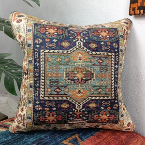 handmade pillow, retro pillow, turkish pillow, bedroom pillows, interior pillow, minimalist pillow, accent pillow, 18x18 pillow 18-18 PT 347