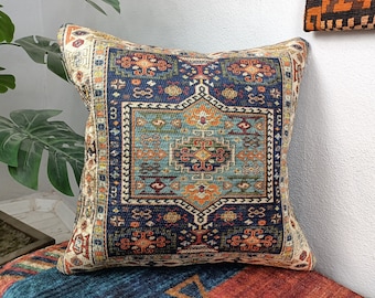 handmade pillow, retro pillow, turkish pillow, bedroom pillows, interior pillow, minimalist pillow, accent pillow, 18x18 pillow 18-18 PT 347