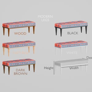 Upholstered Bench, Handmade Furniture, Footstool Bench, Kilim Rug Bench, Ottoman Bench, Aztec Bench, Farmhouse Decor,Footstool , BENCH 253