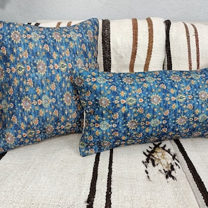 turkish rug pillow, decorative pillow, euro sham, sofa pillow, kilim pillow cover, lumbar pillow, 12x24 pillow, couch pillow, PT 270