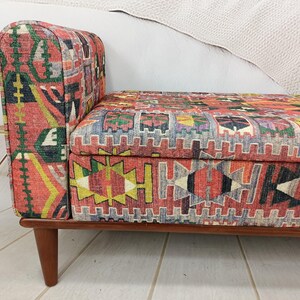 Armed Ottoman Bench, Living Room Bench, Upholsterd Sofa Couch, Handmade Furniture, Hallway Bench, Storage Bench, Yoga Seat