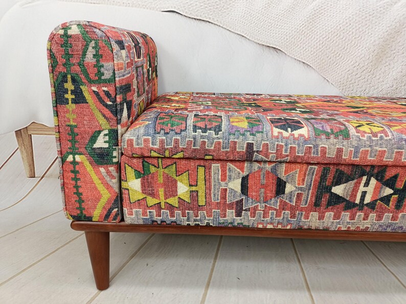 Armed Ottoman Bench, Living Room Bench, Upholsterd Sofa Couch, Handmade Furniture, Hallway Bench, Storage Bench, Yoga Seat