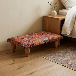 Versatile stool, Bed tray with legs, Ottoman for bed, Step stool, Boho stool, Upholostered bench, Footrest pouf, Floor pouf, Sofa caddy, 883