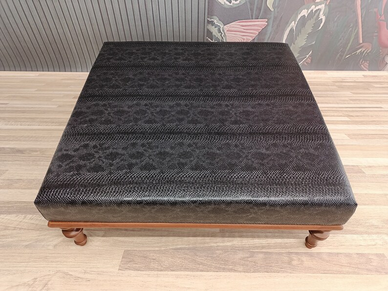 Leather coffee table, Cockatail table, Center table, Ottoman table, Retro tea table, Nesting table, Accent table, Short table, 36x36 KM-23