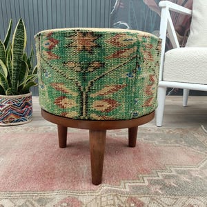Vanity table stool, Ottoman stool, Bean bag stool, Durable stool, Meditation stool, Button stool, Porch stool, Turkish rug bench, FS 1219