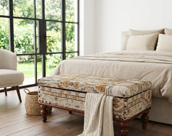 Storage Bench, Upholstered Ottoman, Bedroom Bench, Entry Storage, Storage Side Table, Footstool Bench, Sitting Bench, Storage Chest, ST- 65