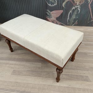 Ottoman for bedroom, Vintage kilim bench, Blanket bench, Doorway bench, Accent bench, Woven bench, Telephone bench, 18x18x36, BENCH 1151