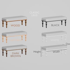 Bench for bedroom, High quality bench, Neutral bench, Uphosltered bench, Window bench, Hallway bench, Yoga bench, Footrest bench, BENCH KM-9