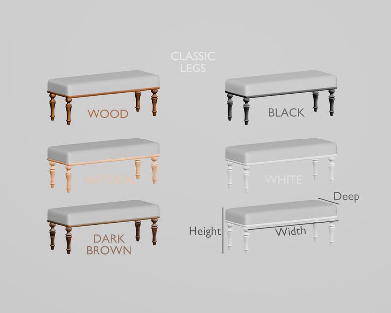 Bench for bedroom, High quality bench, Neutral bench, Uphosltered bench, Window bench, Hallway bench, Yoga bench, Footrest bench, BENCH KM-9
