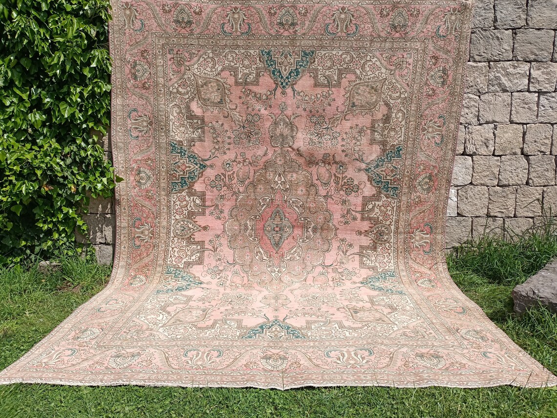 Blush Pink Handmade Turkish Rug