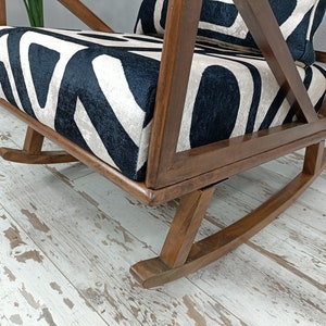 Comfortable relax rocking chair, Lounge chair relax, Padded chair, Upholstered chair, Garden chair, Outdoor chair, Boho chair, RC 874 image 7