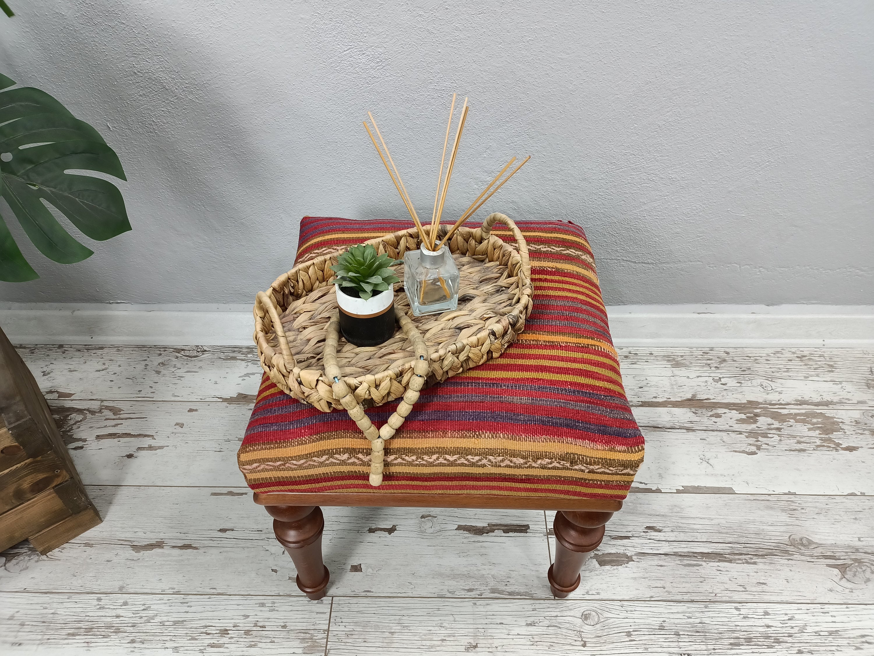 Ottoman Pouffe, Coffee Table Ottoman, Upholstered Bench, Art