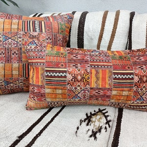 ikat pillowcases, couch cushion, throw pillow cover, contemporary pillow, rug design pillow, boho pillow case, 12x24 inches pillow,  PT 883