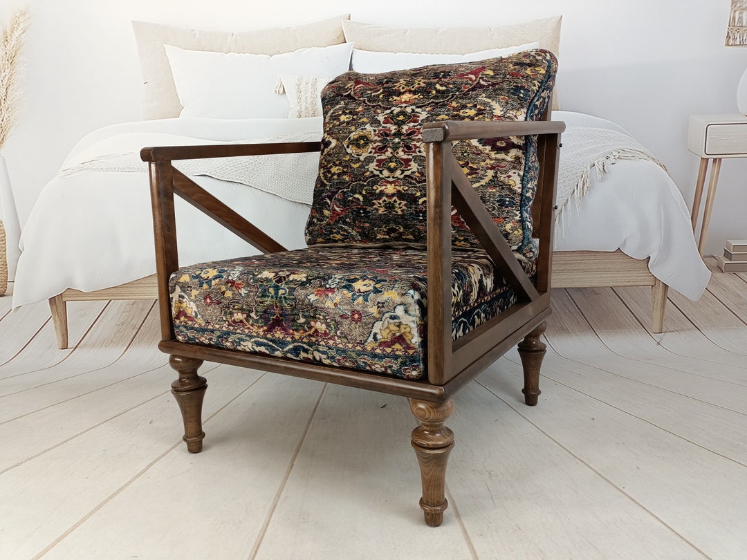 Dining Chair, Accent Chair, Desk Chair, Father Chair, Bohemian Couch, Handmade Couch, Lounge