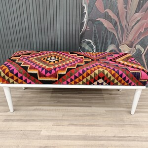 Handmade Furniture, Upholstered Bench, Wooden Chair, Coffee Table, Farmhouse Stool, Outdoor Seat, Vintage Sofa Table, 18x18x48'' BENCH 203