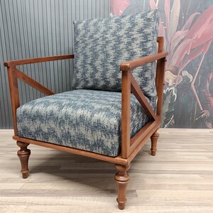 Lesestuhl, Handgefertigter Sessel, Sitzstuhl, Holzarbeitsmöbel, Boho-Sessel, Polstersofa, Tv-Stuhl, Vatertagsgeschenk, SOFA KM-05 Bild 8