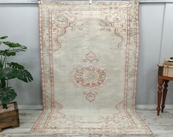 Teppich für Schlafzimmer, Türkischer Teppich, Handgemachter Teppich, Teppiche für Wohnzimmer, Vintage Teppich, Kelimteppich, 1,5 x 2,5 m, VT 4822