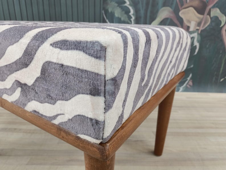 Hallway shoe bench, Zebra ottoman bench, Wood work bench, Cool saloon seat, Artistic furniture, Make up chair, Unique piano stool, BENCH ZEO
