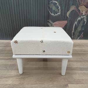 Handmade Furniture, Dressing Table Bench, Footstool Bench, Coffee Stool, Porch Chair, Kilim Rug Bench, Floor Chair, Boho Bench, VT 994 18x18