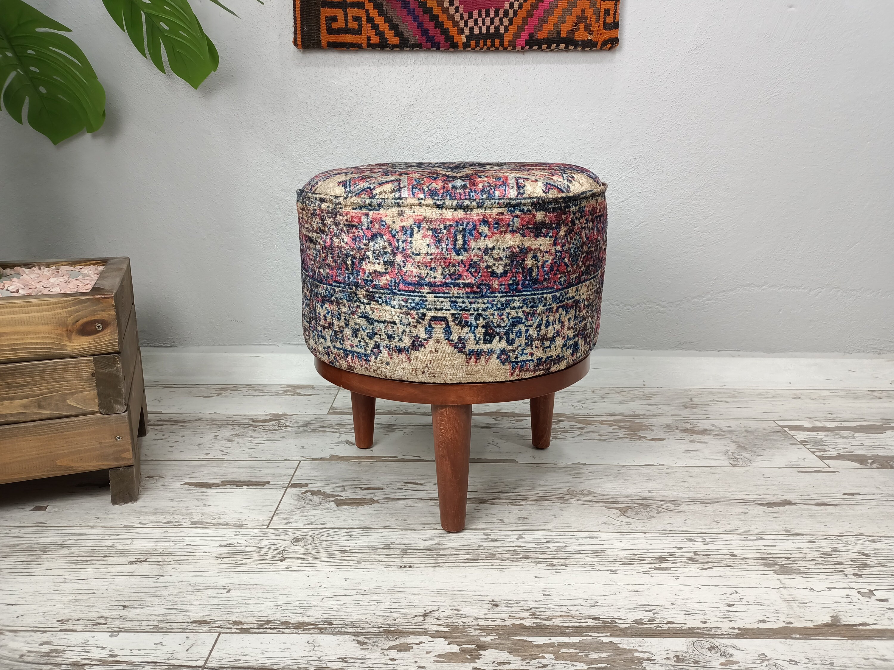 Raffia footstool sales