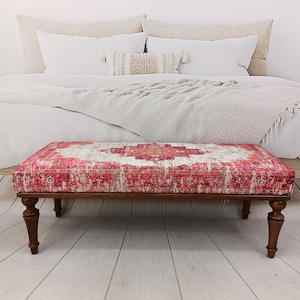 Handmade Furniture, Ottoman Bench, Upholstered Bench, Bedroom Bench, Turkish Bench, Footstool Bench, Coffee Table, Footrest, BENCH 46