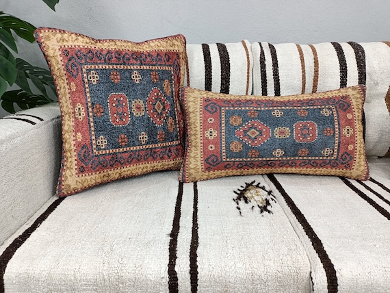Turkish Design Pillow Floor Cushion Bolster Pillow Farmhouse Pillow Rest Pillow Case Contemporary Pillow Rug Pillow Cover PT 162 Etsy