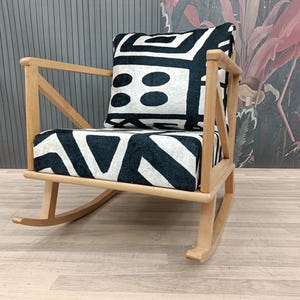 Comfortable relax rocking chair, Lounge chair relax, Padded chair, Upholstered chair, Garden chair, Outdoor chair, Boho chair, RC 874