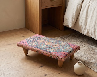 Pouf per letto, sgabello, sgabello fatto a mano, leggio, panca imbottita, poggiapiedi, sgabello, sedia bassa, pouf da pavimento, 40