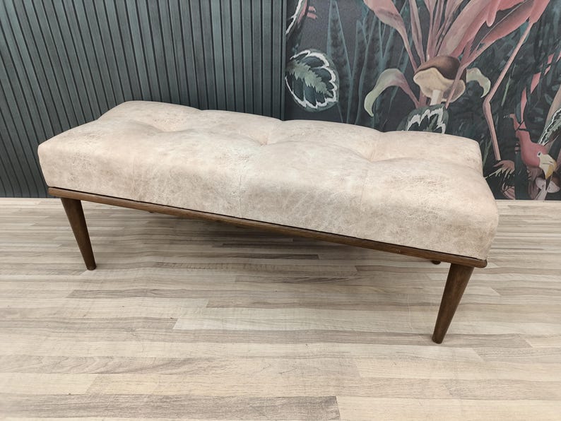 Button tufted bench, End of bed bench, Ottoman bench, Chesterfield bench, Coffee table bench, Piano bench, Purse bench, KM-2 Chester