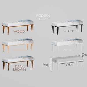 Ocean Pattern Bench, Ottoman Bench, Upholstered Bench, Boho Kitchen Seat, Modern Chair, Piano Bench, Coffee Table, Vanity Stool, BENCH 882